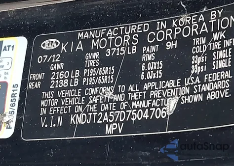 2013 Kia Soul from USA, damaged, VIN KNDJT2A57D7504706
